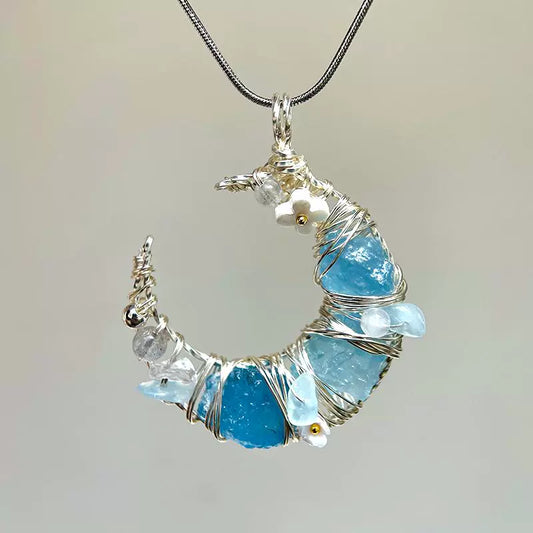 Love Forever Handmade Moon Crystal Pendant