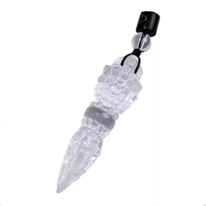 Protection & Power White Quartz Vajra Pendant